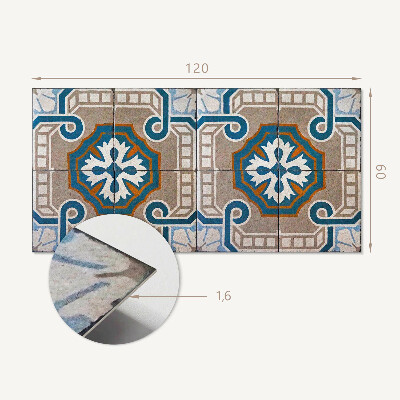 Rev?tement mural Motif mosa?que avec motifs décoratifs