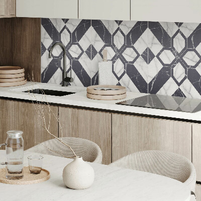 Panneau décoratif mural Motif de marbre aux formes géométriques