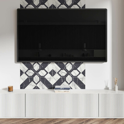 Panneau décoratif mural Motif de marbre aux formes géométriques