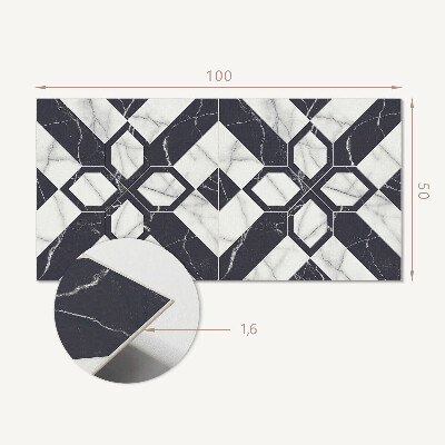 Panneau décoratif mural Motif de marbre aux formes géométriques