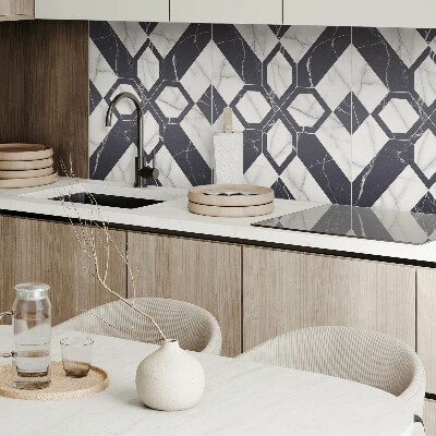 Panneau décoratif mural Motif de marbre aux formes géométriques