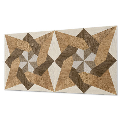 Panneau mural Mosa?que polygonale en bois