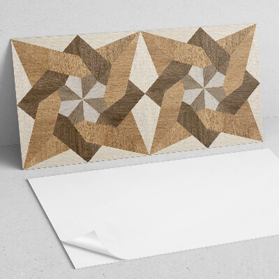 Panneau mural Mosa?que polygonale en bois