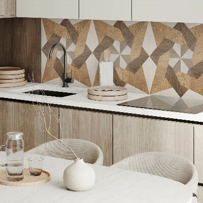 Panneau mural Mosa?que polygonale en bois