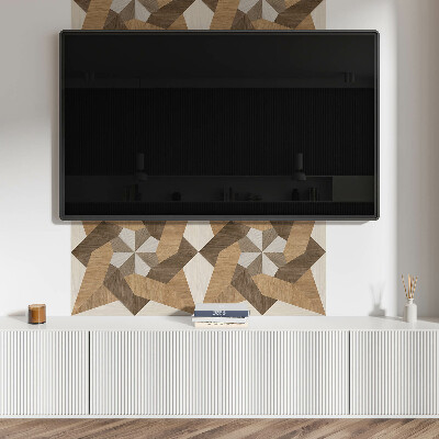 Panneau mural Mosa?que polygonale en bois