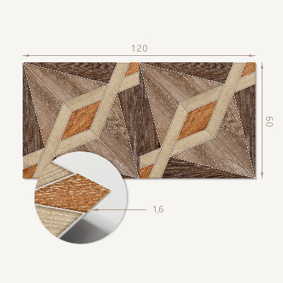 Panneau décoratif mural Motif géométrique en bois naturel