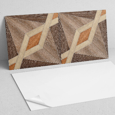 Panneau décoratif mural Motif géométrique en bois naturel