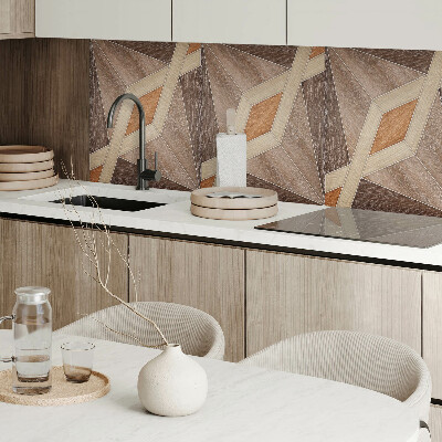 Panneau décoratif mural Motif géométrique en bois naturel