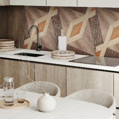 Panneau décoratif mural Motif géométrique en bois naturel