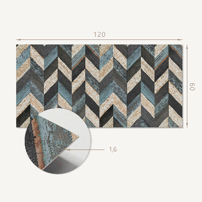 Rev?tement mural Motif en zigzag avec un accent en bois