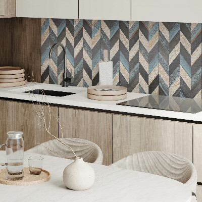 Rev?tement mural Motif en zigzag avec un accent en bois