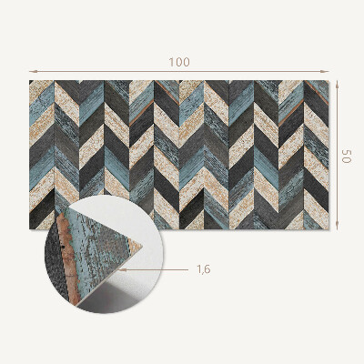 Rev?tement mural Motif en zigzag avec un accent en bois