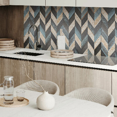 Rev?tement mural Motif en zigzag avec un accent en bois