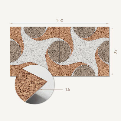 Panneau décoratif mural Motif de cercles et de vagues