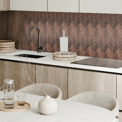 Panneau décoratif mural Motif ? chevrons avec des accents en bois