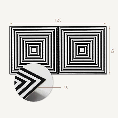 Panneau mural Un motif de lignes concentriques dans des carrés