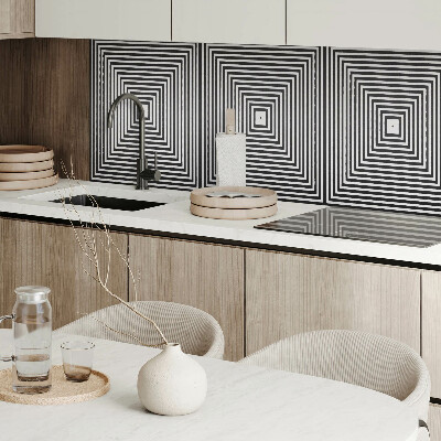 Panneau mural Un motif de lignes concentriques dans des carrés