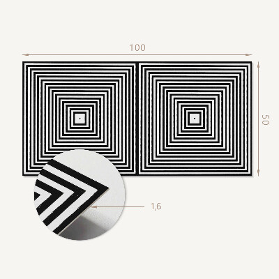 Panneau mural Un motif de lignes concentriques dans des carrés