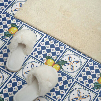 Panneau décoratif mural Motif citron sur carrelage