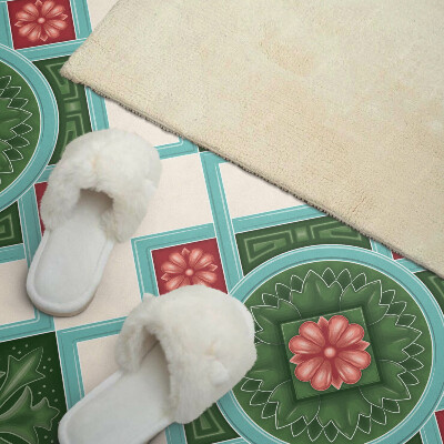 Panneau mural Motif floral dans une disposition en losange