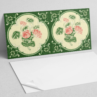 Panneau décoratif mural Motif floral avec des feuilles vertes