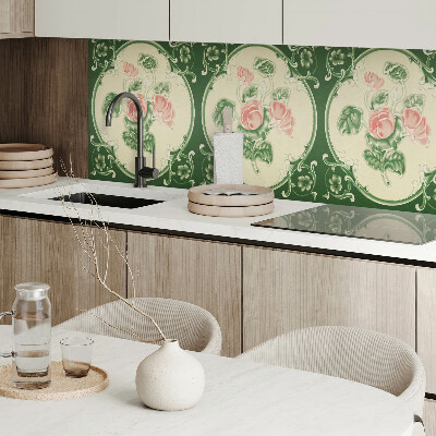 Panneau décoratif mural Motif floral avec des feuilles vertes