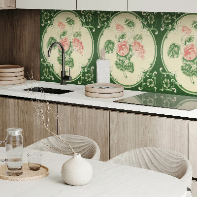 Panneau décoratif mural Motif floral avec des feuilles vertes