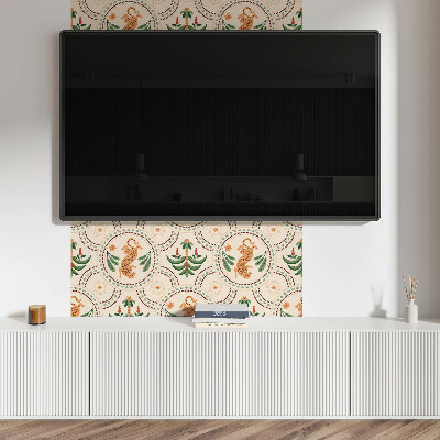 Panneau mural Motif léopard tropical