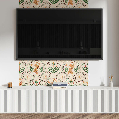 Panneau mural Motif léopard tropical