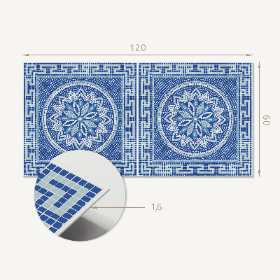 Panneau décoratif mural Motif mosa?que florale