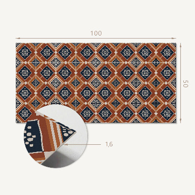 Panneau décoratif mural Géométrie dans les tons de marron et de blanc