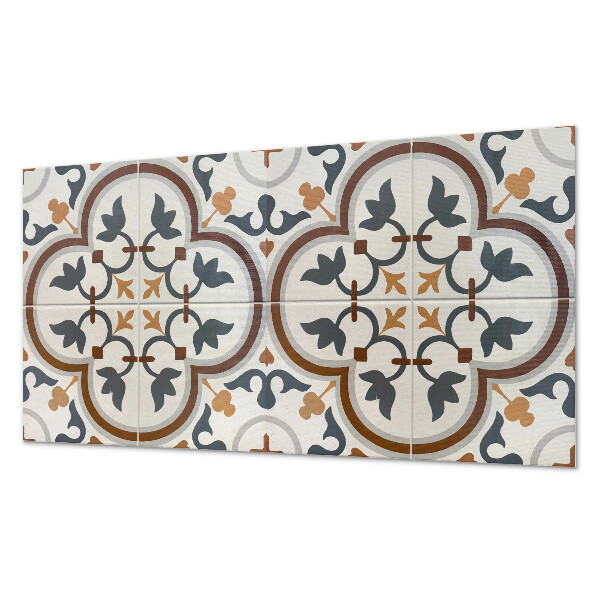 Panneau mural Motif floral ? carreaux