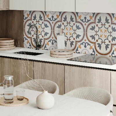 Panneau mural Motif floral ? carreaux