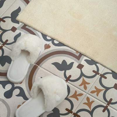 Panneau mural Motif floral ? carreaux