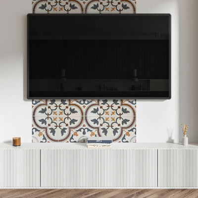 Panneau mural Motif floral ? carreaux