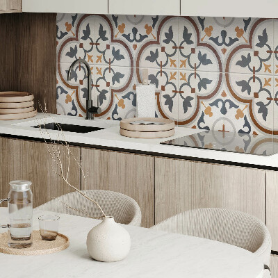 Panneau mural Motif floral ? carreaux