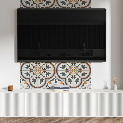 Panneau mural Motif floral ? carreaux