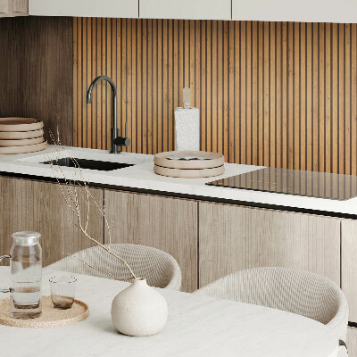 Panneau décoratif mural Planches verticales naturelles dans un ton bois