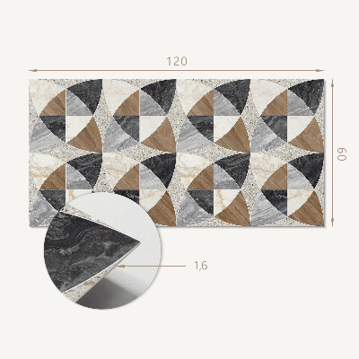 Panneau décoratif mural Motif de carreaux géométriques