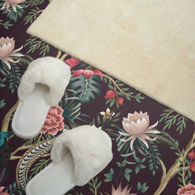 Panneau décoratif Motif folklorique avec des fleurs et des oiseaux