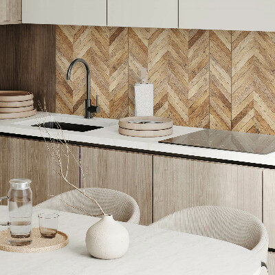 Revêtement mural pvc Motif à chevrons en bois