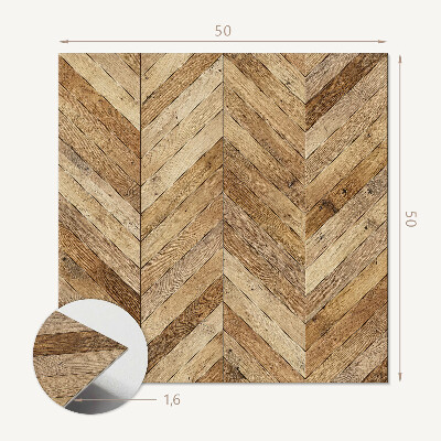 Revêtement mural pvc Motif à chevrons en bois