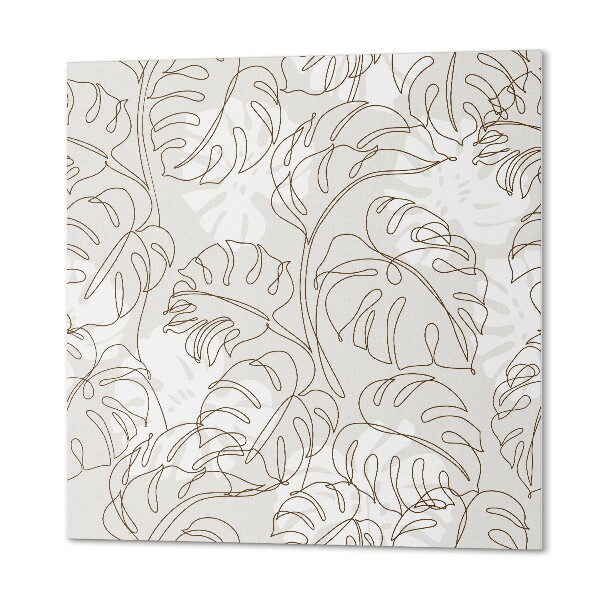 Panneau mural Motif de feuille aux formes ordonnées