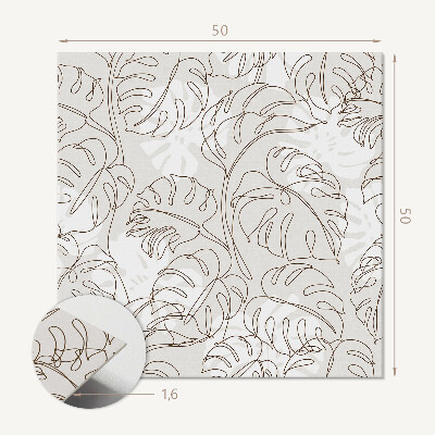 Panneau mural Motif de feuille aux formes ordonnées