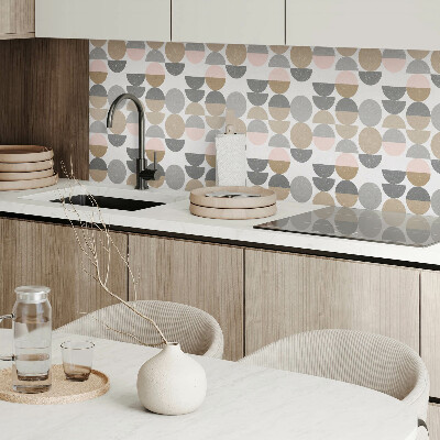 Revêtement mural pvc Un motif avec des cercles et des demi-cercles dans un style moderne