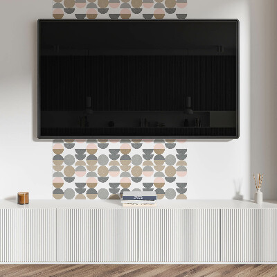 Revêtement mural pvc Un motif avec des cercles et des demi-cercles dans un style moderne