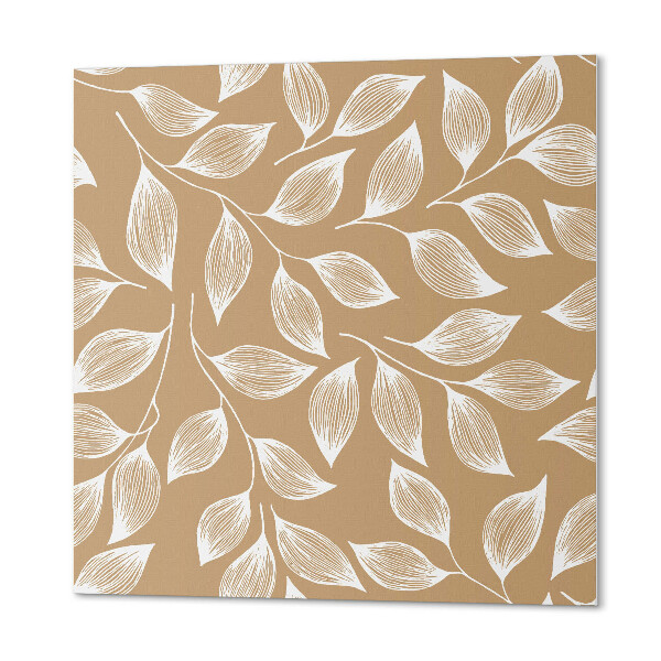 Panneau décoratif Motif feuillu sur la texture