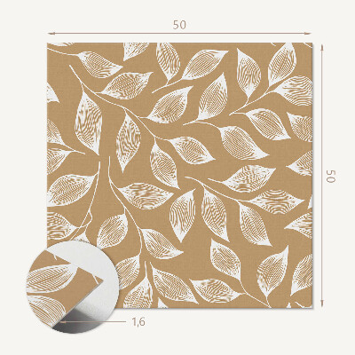 Panneau décoratif Motif feuillu sur la texture