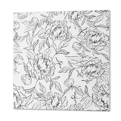 Revêtement mural pvc Un motif de fleurs entourées de feuilles