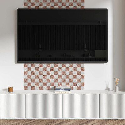 Panneau décoratif Motif élégant en damier de marbre